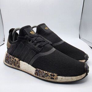 adidas NMD_R1 Womens Size 8.5 Black Leopard Shoes Athletic Walking Outdoors